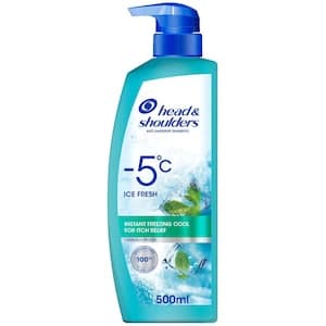 Head and Shoulders Ice Fresh Anti-Dandruff Shampoo with Menthol Cooling, 500ml