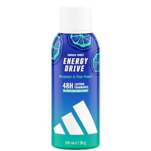 Adidas Vibes Energy Drive Deo Body Spray, Bergamot & Pink Pepper, 150 ml