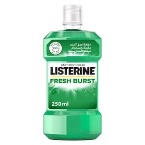 Listerine Fresh Burst Mouthwash, fresh breath, gum protection 250ml