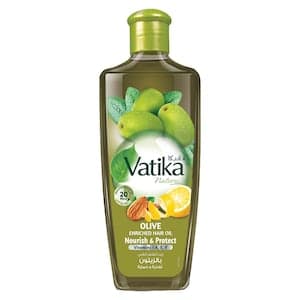Dabur Vatika Naturals Olive Enriched Hair Oil Nourish And Protect Green 200ml