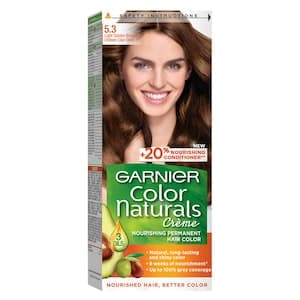 Garnier Color Naturals Crème Nourishing Permanent Hair Color, 5.3, Light Golden Brown