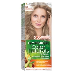 Garnier Color Naturals Crème Nourishing Permanent Hair Color, 8.1, Light Ash Blonde