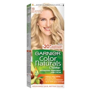 Garnier Color Naturals Crème Nourishing Permanent Hair Color, 10, Ultra Light Blonde