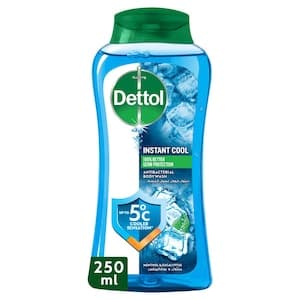 Dettol Cool Shower Gel & Body Wash, Menthol & Eucalyptus Scent, 250ml