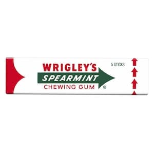 Wrigley’s Spearmint Gum, 2.6g, 5 Sticks