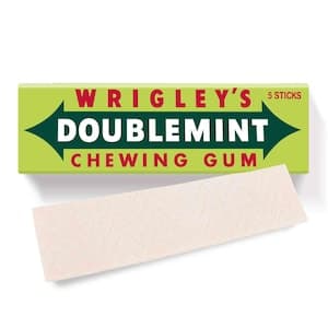 Wrigley's Doublemint Peppermint Gum 5 Sticks