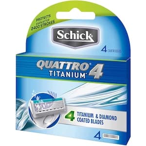 Schick Quattro 4 Blade Titanium Blue 4 Razors