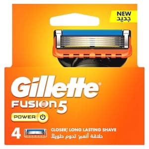 Gillette Fusion5 Power Men's Refillable Razor: 4 Blade Refills