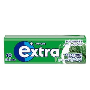 Wrigley's Extra Gum Spearmint, Sugar Free Chewing Gum 10 Pellets