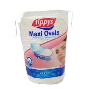 Tippys Maxi Ovals Cotton 40 Makeup Pads White