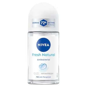 NIVEA Fresh Natural Antiperspirant Roll-on for Women, Ocean Extracts, 72H Protection, 50ml