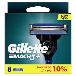 Gillette Mach3+ Men's Refillable Razor: 8 Blade Refills