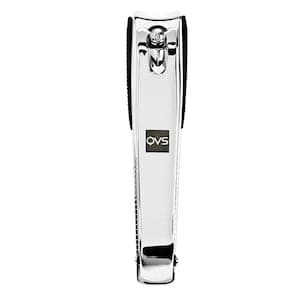 QVS Toenail Clipper With Catcher Silver