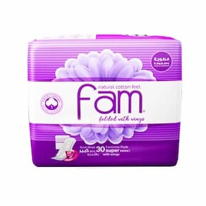 Fam Sanitary Pads Maxi Folded with Wings Super 30 pads