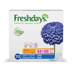Freshdays Daily Liners Long 72 Liners