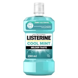 Listerine Breath Freshening Mouthwash, Cool Mint, Milder Taste, 250ml