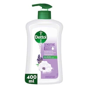 Dettol Sensitive Liquid Handwash Pump, Lavender & White Musk Scent, 400ml