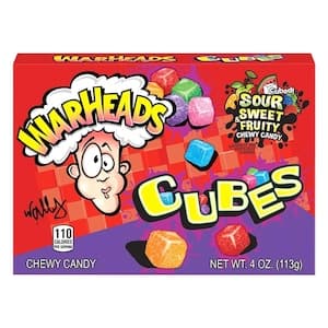 Warheads Cubes Sour Sweet & Chewy Candy, 113g