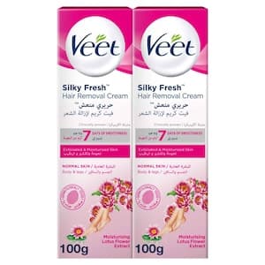 Veet Hair Removal Cream for Normal Skin Legs & Body,100g Pack of 2