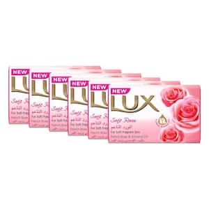 Lux Soft Rose Beauty Bar 170g Pack of 6