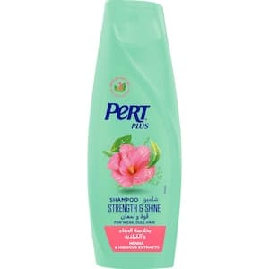 Pert Plus Strength & Shine Shampoo for Weak and Dull Hair with Henna and Hibiscus Extract, 400ml