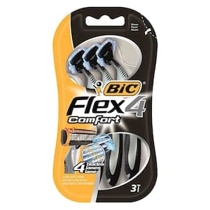 Bic Flex 4 Comfort Shaving Razor, 3 PCS