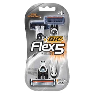Bic Flex 5 Comfort Disposable Razor, 2 PCS