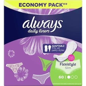 Always Pantyliners Multiform Normal Fresh Scent 60 Daily Liners