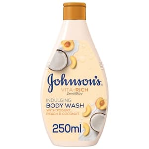 Johnson's Vita-Rich Smoothies Body Wash Gentle with Yogurt, Peach and Coconut, 250ml