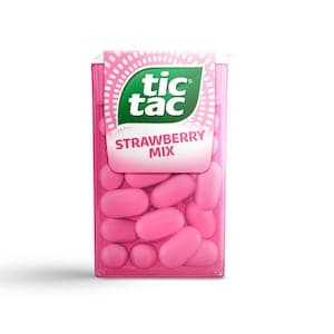 Tic Tac Strawberry Mix Flavored Mints, On-the-Go Refreshment, 18g
