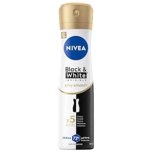 NIVEA Black & White Invisible Silky Smooth, Antiperspirant for Women, Spray 150ml