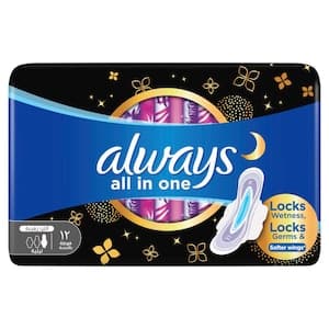 Always Pads Ultra Thin All In One Night XL With Wings 12 Sanitary Pads