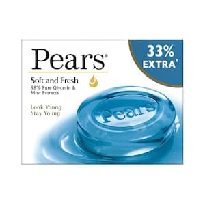Pears Soft And Fresh Pure Glycerin And Mint Extracts Soap Bar 125g