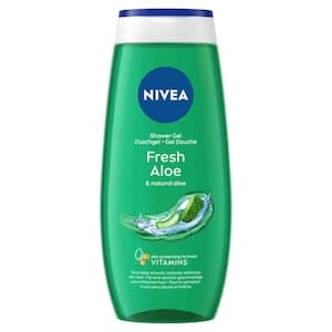NIVEA Shower Gel Body Wash Fresh Aloe Natural Aloe Vera Fresh Scent 250ml