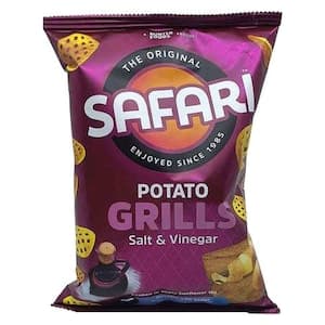 Safari Salt and Vinegar Potato Grills Chips, 60g
