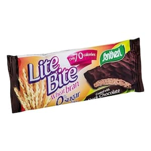 Santiveri Lite Bite Bran Toast Coated with Dark Chocolate, 17g