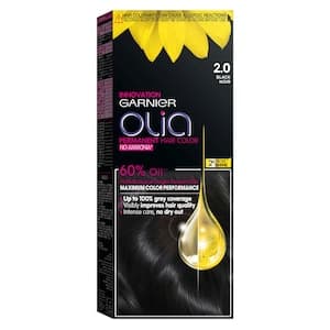 Garnier Olia Ammonia-Free Permanent Hair Colour, Shade 2 Black Diamond