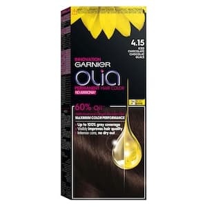 Garnier Olia Ammonia-Free Permanent Hair Colour, Shade 4.15 Iced Chocolate