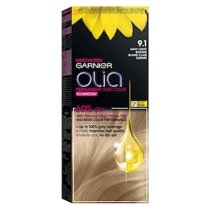 Garnier Olia Ammonia-Free Permanent Hair Colour, Shade 9.1 Ashy Light Blonde