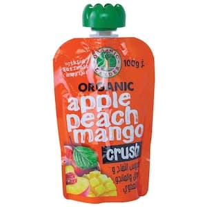 Organic Larder Organic Apple Peach Mango Crush, 100g