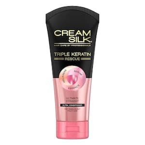 Cream Silk Triple Keratin Rescue Conditioner Ultimate Straight With Keratin Relaxers Serum & Essence 170ml
