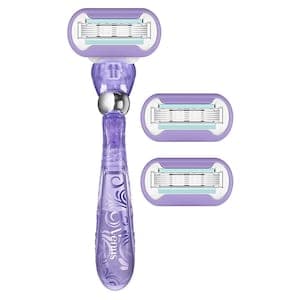 Gillette Venus Deluxe Smooth Swirl Razor With Razor Blade Purple 3 Blades Assorted