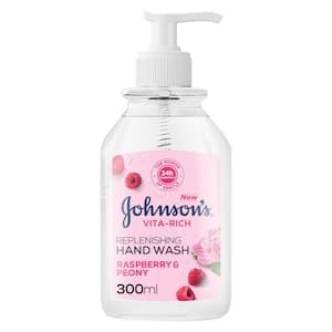 Johnson's Vita-Rich Replenishing Hand Wash Raspberry And Peony 300ml