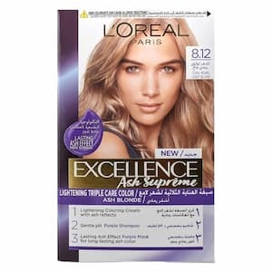 L'Oreal Paris Excellence Ash Supreme Permanent Hair Colour 8.12 Cool Pearl Light Blond