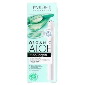 Eveline Cosmetics Organic Aloe + Collagen Moisturizing Eye-Contour Modeling Roll-On Clear 15ml