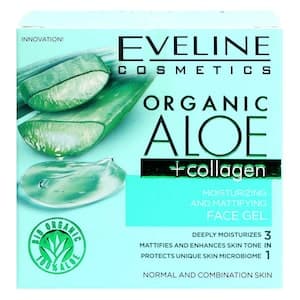 Eveline Cosmetics Organic Aloe + Collagen Moisturizing And Mattifying Face Gel Clear 50ml