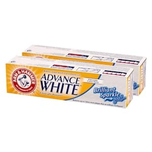 Arm And Hammer Advance White Brilliant Sparkle Gel Toothpaste Blue 115g Pack of 2