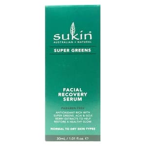 Sukin Super Greens Facial Recovery Serum Clear 30ml