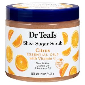 Dr Teal's Shea Sugar Scrub With Citrus Essential Oils And Vitamin C Pink 538g