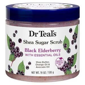 Dr Teal's Shea Sugar Scrub With Black Elderberry And Essential Oils Pink 538g